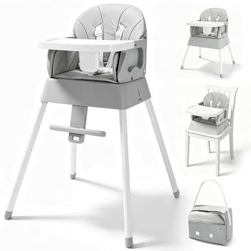 5 in 1 Foldable Baby High Chair,Convertible Highchair for Babies and Toddlers-Portable Infant...