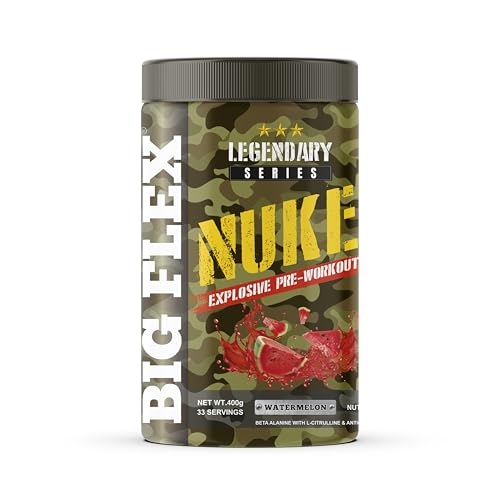 Bigflex Nuke Pre Workout Powder| 33 Servings |Energy Booster (Watermelon, 400 gm)