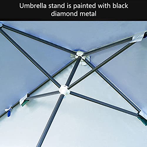 Parasol de jardin rectangulaire de 250 cm en tissu imperméable - 6