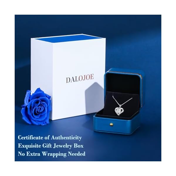 Moissanite Necklace for Women, 1-3 Carat Heart Necklace Engraved with 'I LOVE YOU', Birthday Gift for Wife, Anniversary Present for Wife Women, Jewelry Gifts for Christmas Valentine's Day - Image 7