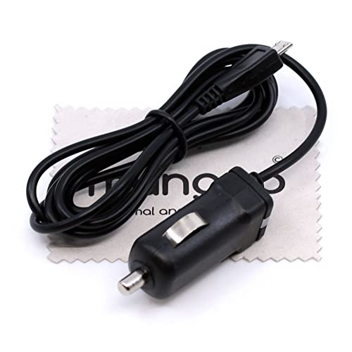 Chargeur allume-cigare 1A pour Sony Xperia Go, Xperia Ion, Xperia J, Xperia L, Xperia M, Xperia M2, Xperia M4 Aqua, Xperia M5 Chargeur voiture micro-USB 1m avec chiffon de nettoyage d'écran mungoo