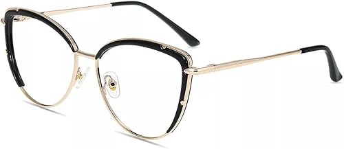 Firmoo Lentes de bloqueo de luz azul, antifatiga ocular, anti dolor de cabeza, corte UV, gafas de lectura para computadora Cateye con aumento