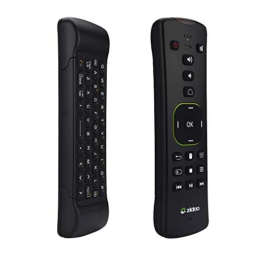 Zidoo Air Mouse V9 2.4G Smart TV Wireless keyword Fly Mouse Multifunctional Remote Control Six-Axis Gyroscopfor Android TV Box/PC/Smart TV/Projector/HTPC/All-in-one PC/TV (Black)