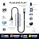 Guermok USB3.0 Video Capture Karte, PD 100W Fast Charge 2K@30Hz USB C zu USB-A/C Capture Karte, 4K USBC Capture Geräte für Quest MacOS PC Switch, Steam, Phone Pad, Live Gaming Streaming