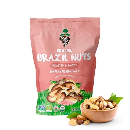 Image of Forest Up - Snack The True Organic Brazil Nuts 7oz - Roasted & Himalayan Salt - Kosher - Healthy-Rich in Vegetable Protein - From Amazon Rainforest - Fresh, Vegan, Gluten-Free and Oil Free