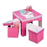 mesa plegable infantil precios Solución de almacenaje: taburetes con tapa con espacio en el interior para guardar los juguetes o peluches