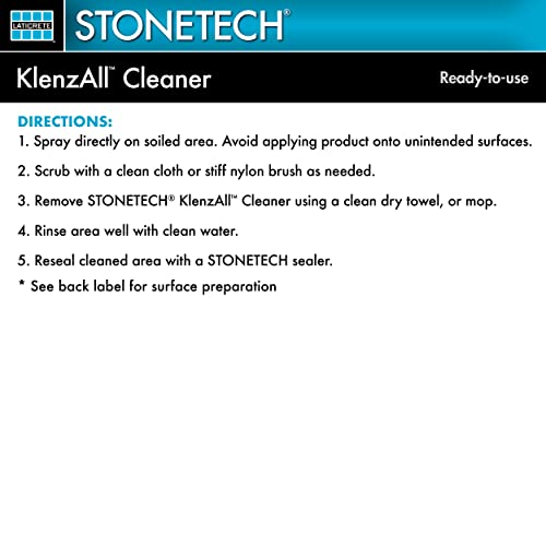 Stonetech Klenzall Cleaner, Heavy Duty Cleaner For Stone & Tile, 24Oz (709Ml) Spray Bottle #TOP4
