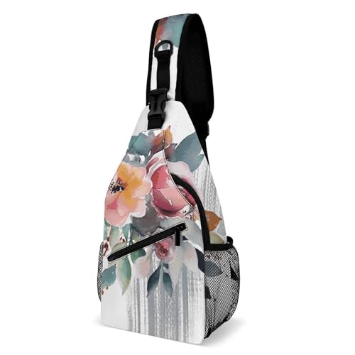 Bolso tipo bandolera floral para senderismo 38x20 cm