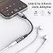 MOSWAG USB Type C to 3.5mm Female Headphone Jack Adapter, USB C to Aux Female Audio Dongle Cable Cord Compatible with iPhone 16 Pro 15 Pro Max, Samsung Galaxy S25 S24 Ultra, Note 20, iPad Pro, Pixel