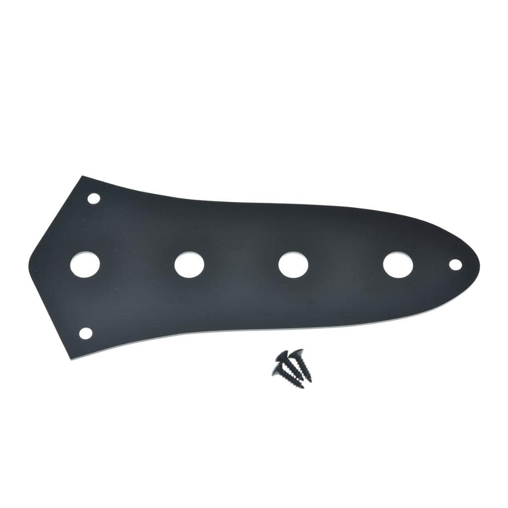 Dopro American Standard J Piastra di controllo basso Alluminio Anodizzato Jazz Bass JB Piastra di controllo con 3/8 "(9.5mm) CTS Pot Hole per Americano/Messicano Jazz Bass Nero