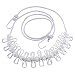 BINGONE Portable Travel Home Style Outdoor Windproof Clothesline with 12 pcs Clip (White - Upgrade Version)