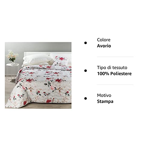 Caleffi - Copriletto-trapuntato Soave Floreale