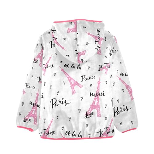 OTVEE France Paris Eiffel Tower Kids Hoodie Jacket Fall Spring Full Zip Warm Outwear Coat2
