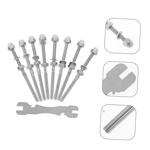 Herrajes para cable de barandilla de terraza MAGICLULU con tensores de acero 3