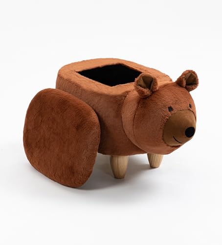 Home 2 Office Bear Ottoman for Kids' Bedroom, Playroom, Nursery,