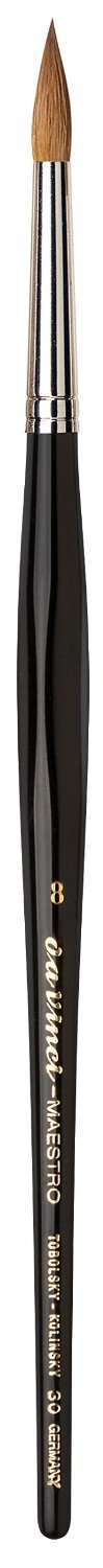 da Vinci Watercolor Series 30 Maestro Paint Brush, Round Kolinsky Red Sable, Size 8 (30-8)