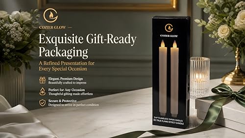 Image of Flameless Taper Candles Flickering with Remote and Timer, 3D Moving Flame Taper Candle Battery Operated to 400 Hours, 9 Inch Window Candles(High Shine Silver)