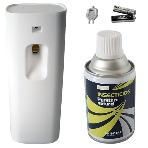 NUISIPRO - Diffuseur Anti Mouches, Anti moustiques - 1 Diffuseur & 1 Recharge Puissante - Insecticide Pyrèthre