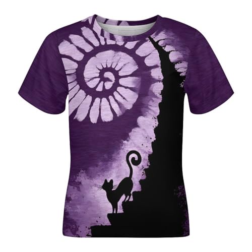 Kids Tie Dye Shirts for Boys Girls Cool 3D Print Children Hippies Short Sleeve Tees Tie-Dye T Shirt3