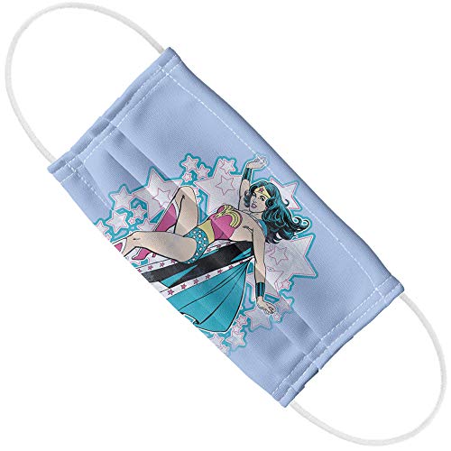Popfunk Wonder Woman I'm Wonder Woman 1-Ply Reusable Face Mask Covering with Adjustable Nose Wire, Unisex