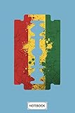  Razor Rasta Notebook: Lined College Ruled Paper, Diary, 6x9 120 Pages, Matte Finish Cover, Planner, Journal