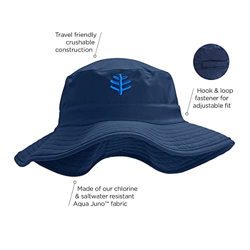 Coolibar Upf 50+ Kids' Surfs Up Bucket Hat - Sun Protective (Small/Medium- Navy) #TOP1