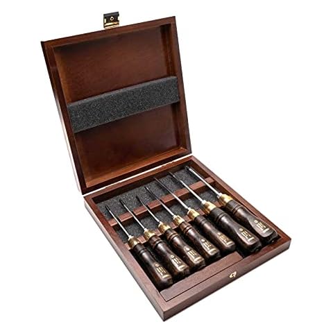 Juego de destornilladores en estuche de madera 7 piezas Cover