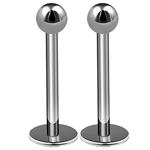 2pcs 16g Titanium Labret Studs Conch Piercing Lip Snake Bites Spider Ball Monroe Tragus Cartilage Helix B2ACX Pick Size