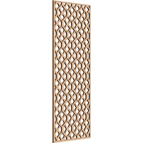 Image of Resort Decorative Pierced Fretwork Wood Wall Panels, 17 3 /8 inchW x 44 3 /8 inchH x 3 /8 inchT, Hickory