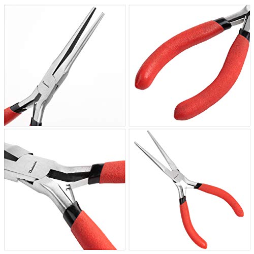 Needle Nose Pliers 6 Inch - Precision Pliers with Extra Long Tapering and Non-Serrated Jaws for Jewelry Making, Bending Wire and Small Object Gripping - Pack 1 - Image 4