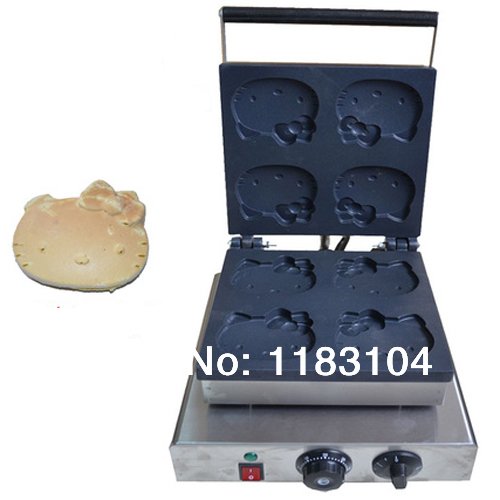 220v Electric Belgium Belgian Hello Kitty Waffle Maker Machine Baker Iron