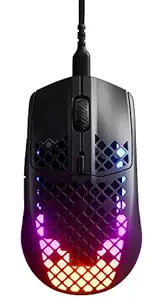 (Renewed) SteelSeries Aerox 3 - Super Light Gaming Mouse - 8,500 CPI TrueMove Core Optical Sensor - Ultra-Lightweight Water Resistant Design - Universal USB-C connectivity, Black