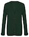 Produktbild Crazy Girls New Damen Damen Langarm Button Top Chunky Aran Kabel gestrickt Grandad Strickjacke EU 36-42 (M/L - EU40/42, Grün)