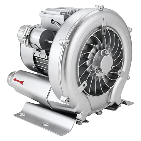 Byjoph Regenerative Blower High-Pressure Vortex Ring Blower 110V 60Hz Single Phase 0.4HP 33CFM for Sewage Aeration Aquarium Fish Pond Cover