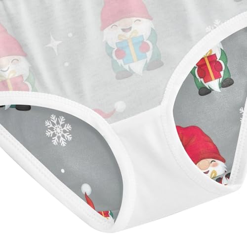 Kids Underwear Girls, Cute Gnomes Red Hats Grey Toddler Girl Briefs, Cotton Underwear Girls, 2T–8 Years4
