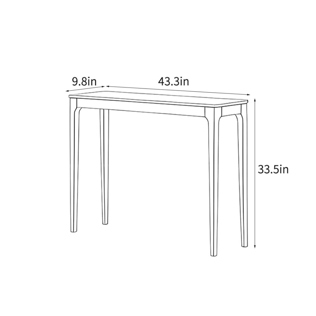 Wooden Expert Solid Wooden Console Tables for entryway | Console Tables for Living Room Decor | Narrow entryway | 43in Long | Slim Design (Dark Brown) (Dark Brown)