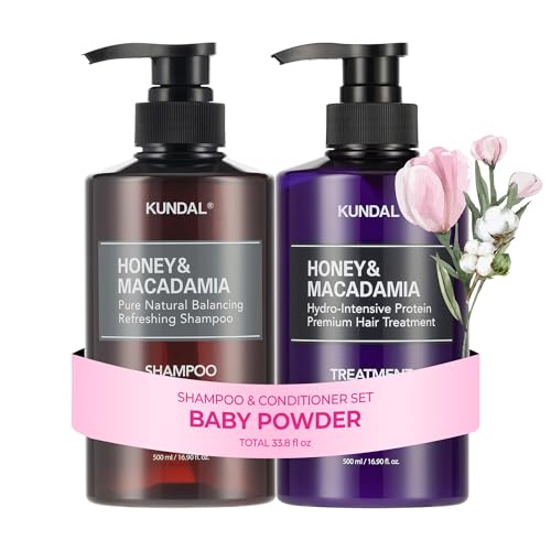KUNDAL Korean Shampoo and Conditioner Set [Baby Powder] Salon-qua...