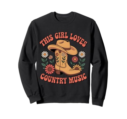 This Girl Loves Country Music - Bonitos Regalos para fanáticos del país Sudadera