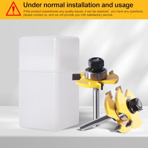 Yqlbgprj TONGUE AND GROOVE ROUTER BIT SET 001 Tongue And Groove Router Bit Set Of 2 Pieces,Router Bits 1/4 Shank,3 Teeth Adjustable T Shape Wood Milling Cutter,Router Bits,Lock Miter Router Bit,Shank Router Bit,Tongue And Groove Router Bit thumb #6