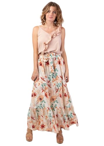 Jupe longue femme été cherry, l'esprit bohème chic et romantique pour sublimer votre liberté