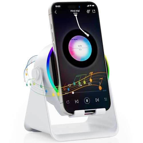 TARKARI Gifts for Men Women, 5 in 1 Wireless Induction Speaker, Bluetooth Speaker with Cell Phone Stand Compatible with iPhone iPad Android Tablet, Cool Gadgets Gifts for Birthday Christmas