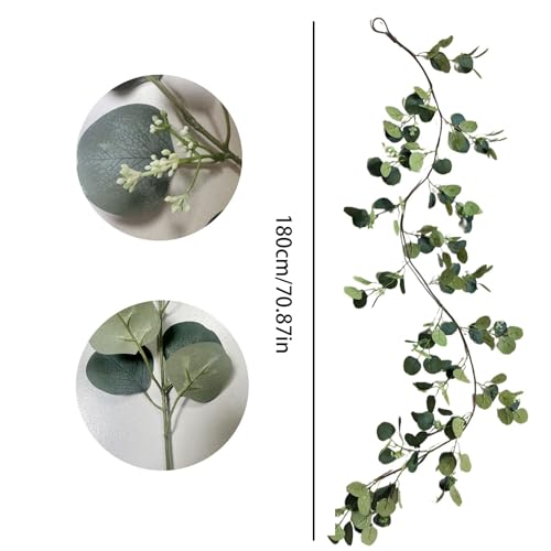 Guirlande d'eucalyptus de table lumineuse pour décor de fête