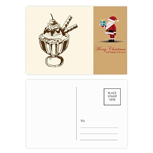 Cartes postales biscuits chocolat lot de 20 illustrations cerisier et crème glacée