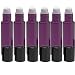 6 Pack - Roll on Glass Bottle - 10ml 1/3oz Size for Essential Oil - Empty Aromatherapy Perfume Bottles - Refillable Slim with Cap (Purple)
