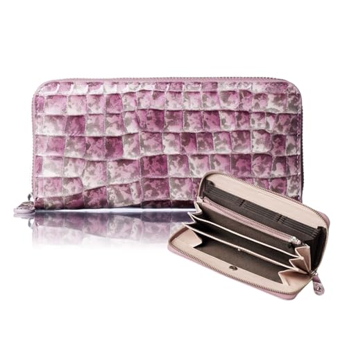 [VOICE] Align アライン le murrine 週刊文春 『平野レミさん コメント』掲載商品 イタリア製 牛革 レディース 長財布 上品で 使いやすい 縦型 カード収納 プレゼント ギフト 箱入り (Lavender)のサムネイル