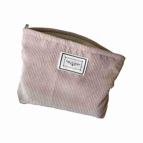Kosmetiktasche Cord-Kosmetiktasche Massivfarbe Waschbeutel Tuch Tasche...