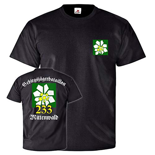 Insigne militaire GebJgBtl 233 écusson Forêt centrale chasse aux montagnes noir XXXXXL