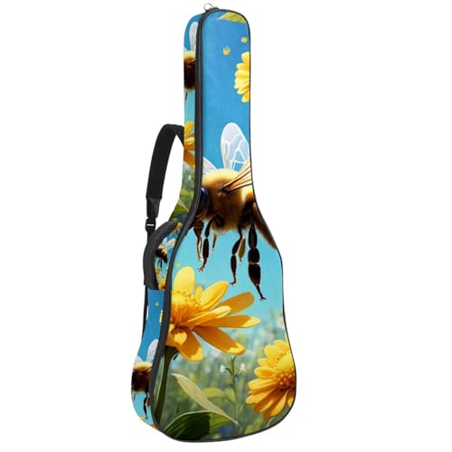 Sac de transport imperméable pour guitare acoustique 101,6 cm motif abeille