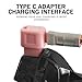 Suitable for Shimano EW-EC300 4-pin to Type-C Converter, 12 Speed Di2 Charger, Di2 Charging Cable, Bicycle Electronic Variable Speed Outdoor Charging Solution (Sakura Pink)