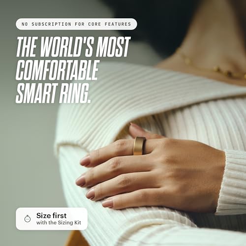 Image of ULTRAHUMAN Ring AIR - Smart Ring | No App Subscription Fee | Size First with Sizing Kit | Sleep, Activity & Heart Rate Tracking | Fitness Ring for Men & Women (Brushed Rose Gold, 6)